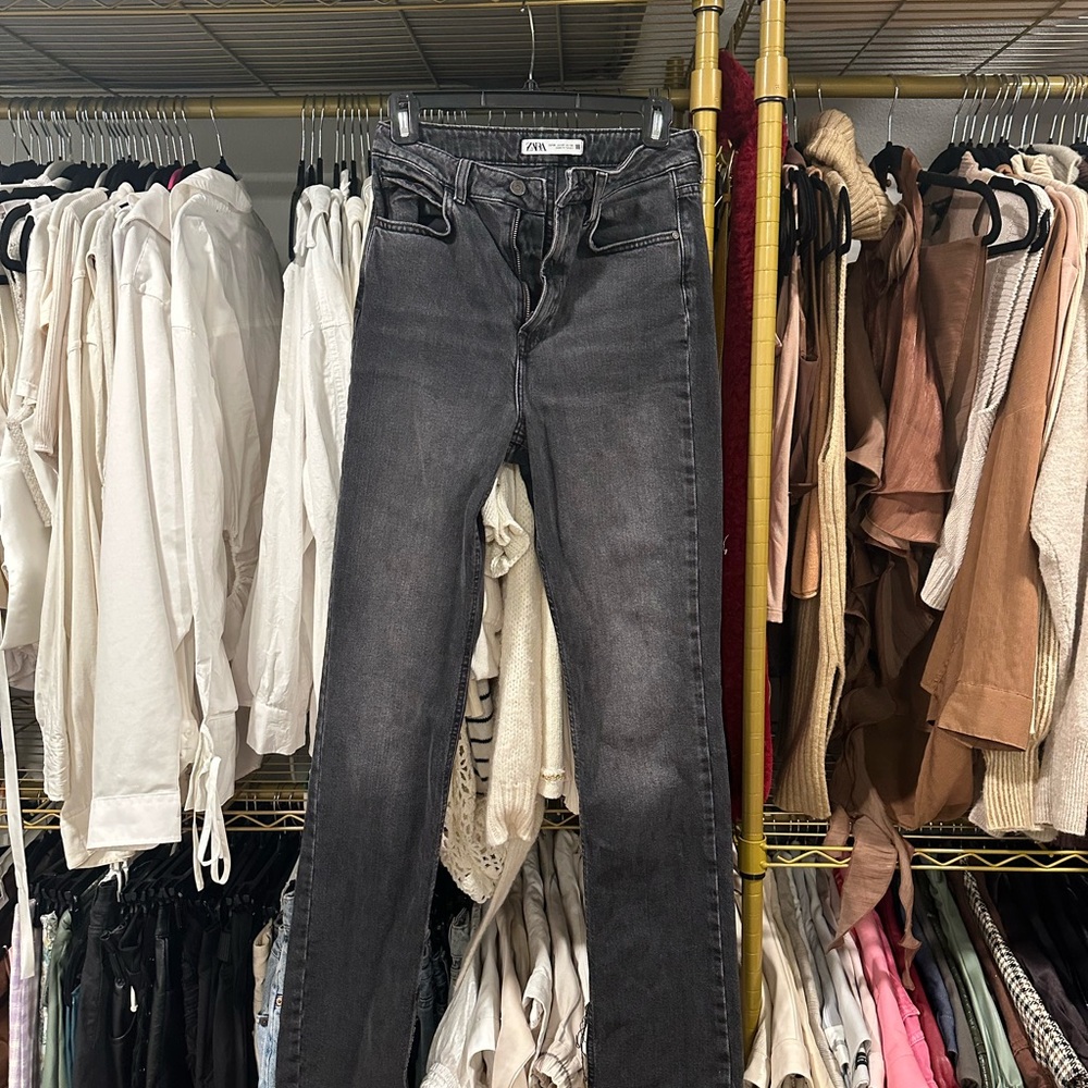Zara Black Straight Leg Jeans